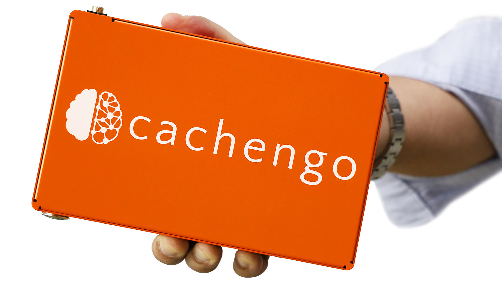Cachengo CEO Ash Young holding a Bento in his hand